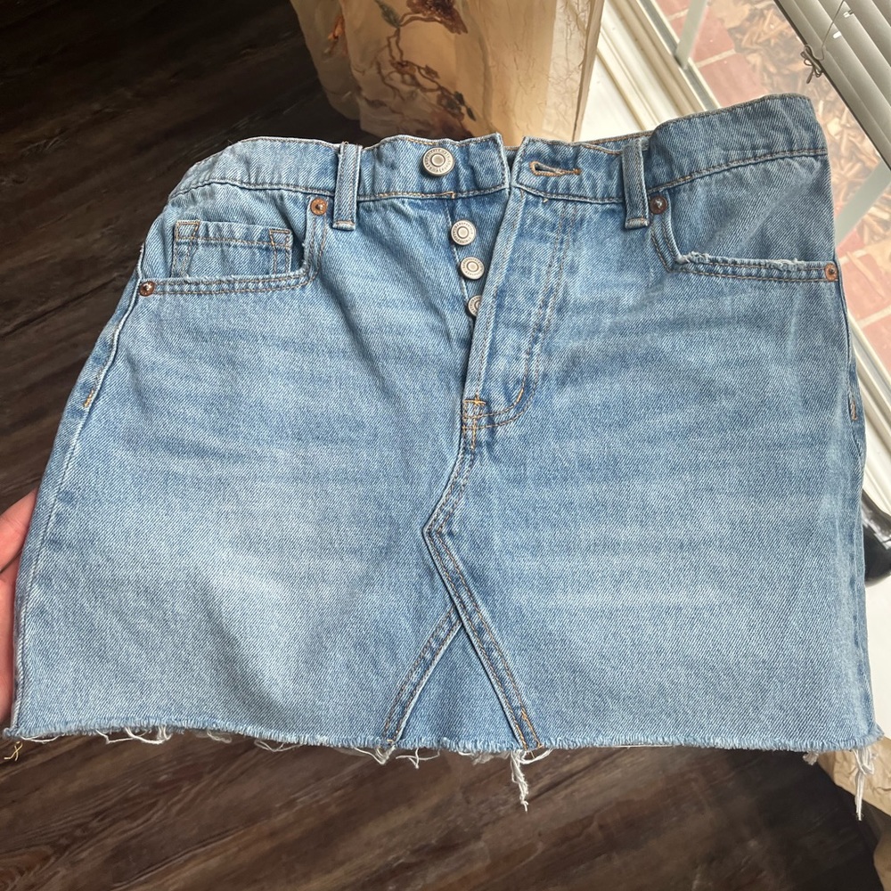 Aero Women’s High Rise Blue Denim Jean Skirt